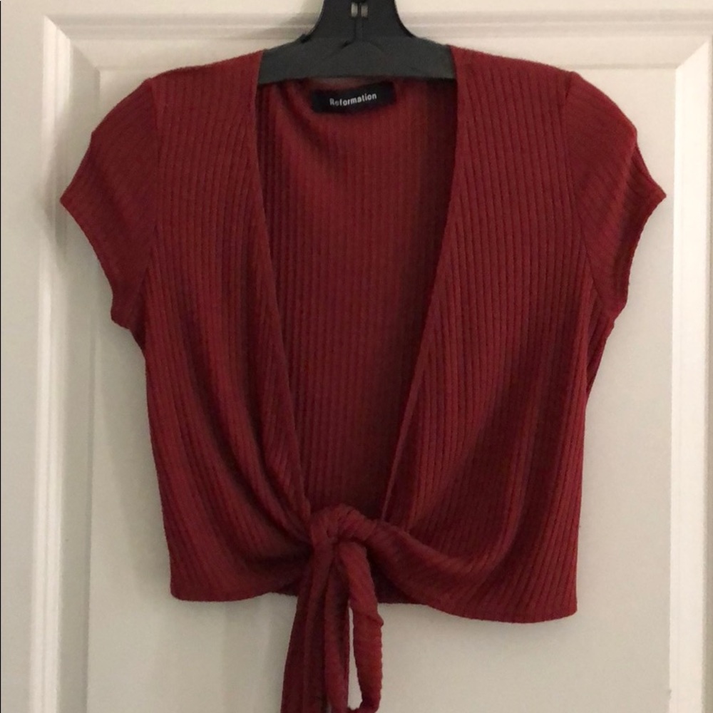 Reformation Tie Knit Shirt